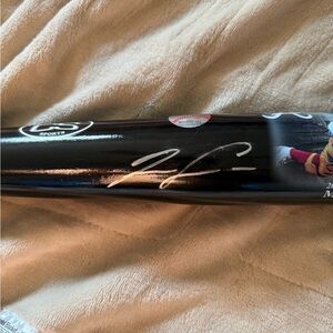 Black Autographed Baseball Bat